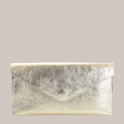 Maya Gold Envelope Clutch Bag