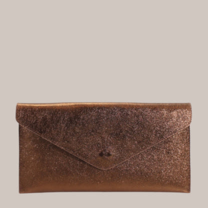 Maya Bronze Envelope Clutch Bag