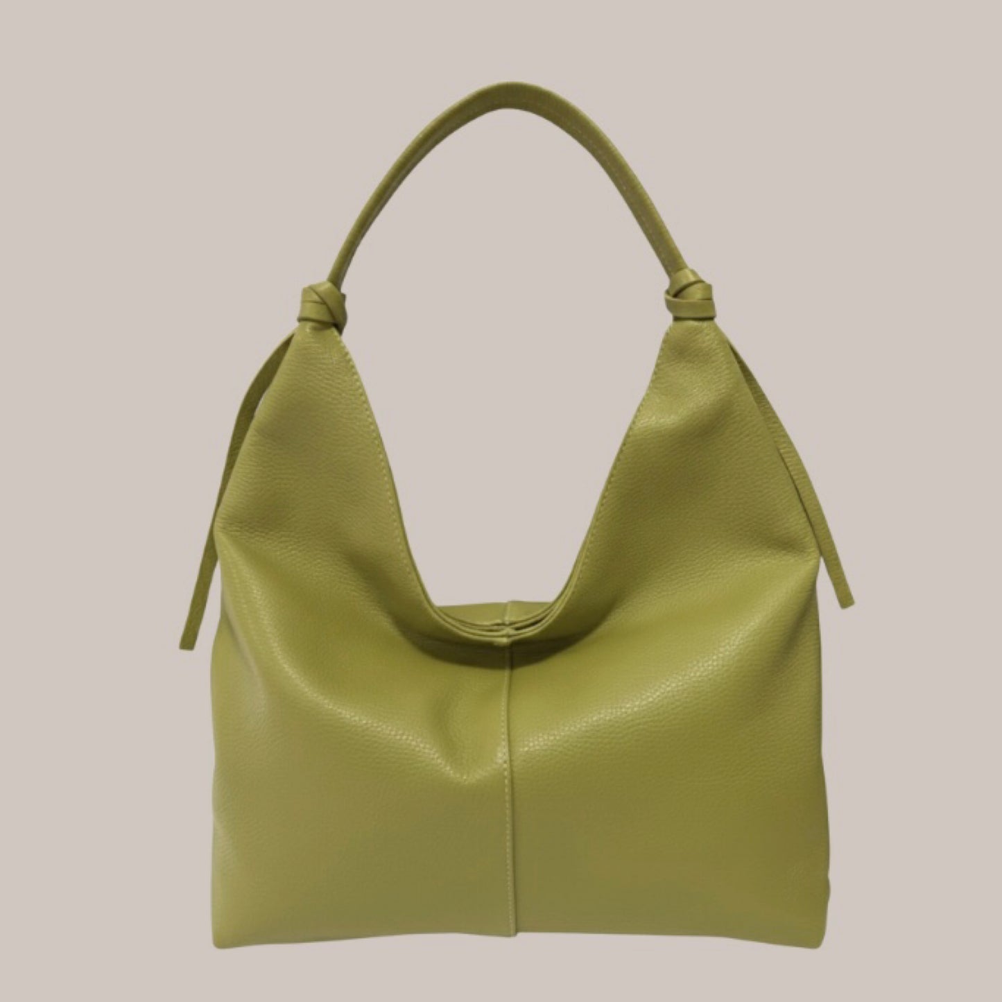 Alanis Pistachio Green Shoulder Leather Bag