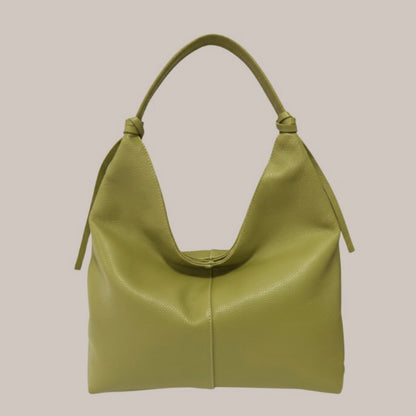 Alanis Pistachio Green Shoulder Leather Bag