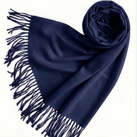 Navy Cashmere Shawl