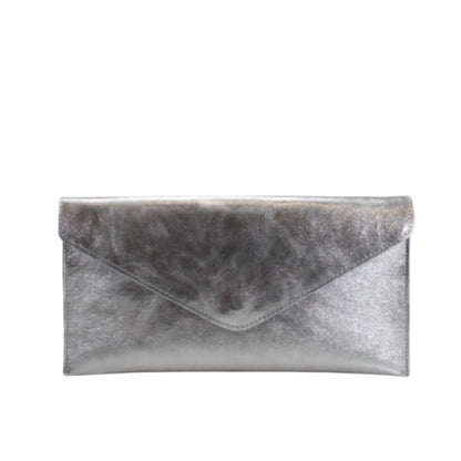 Maya Pewter Envelope Clutch Bag