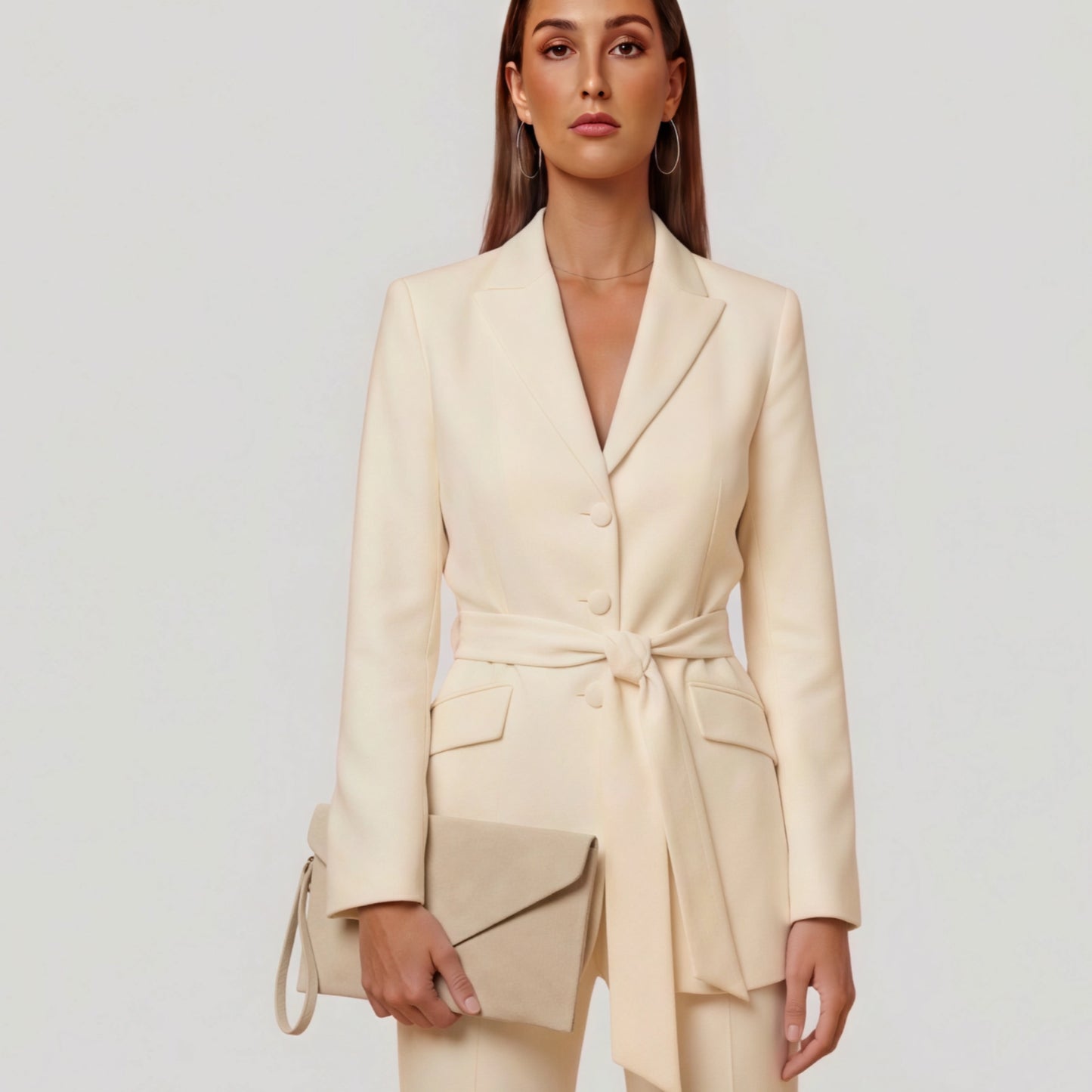 Chelsea Beige Envelope Clutch Bag