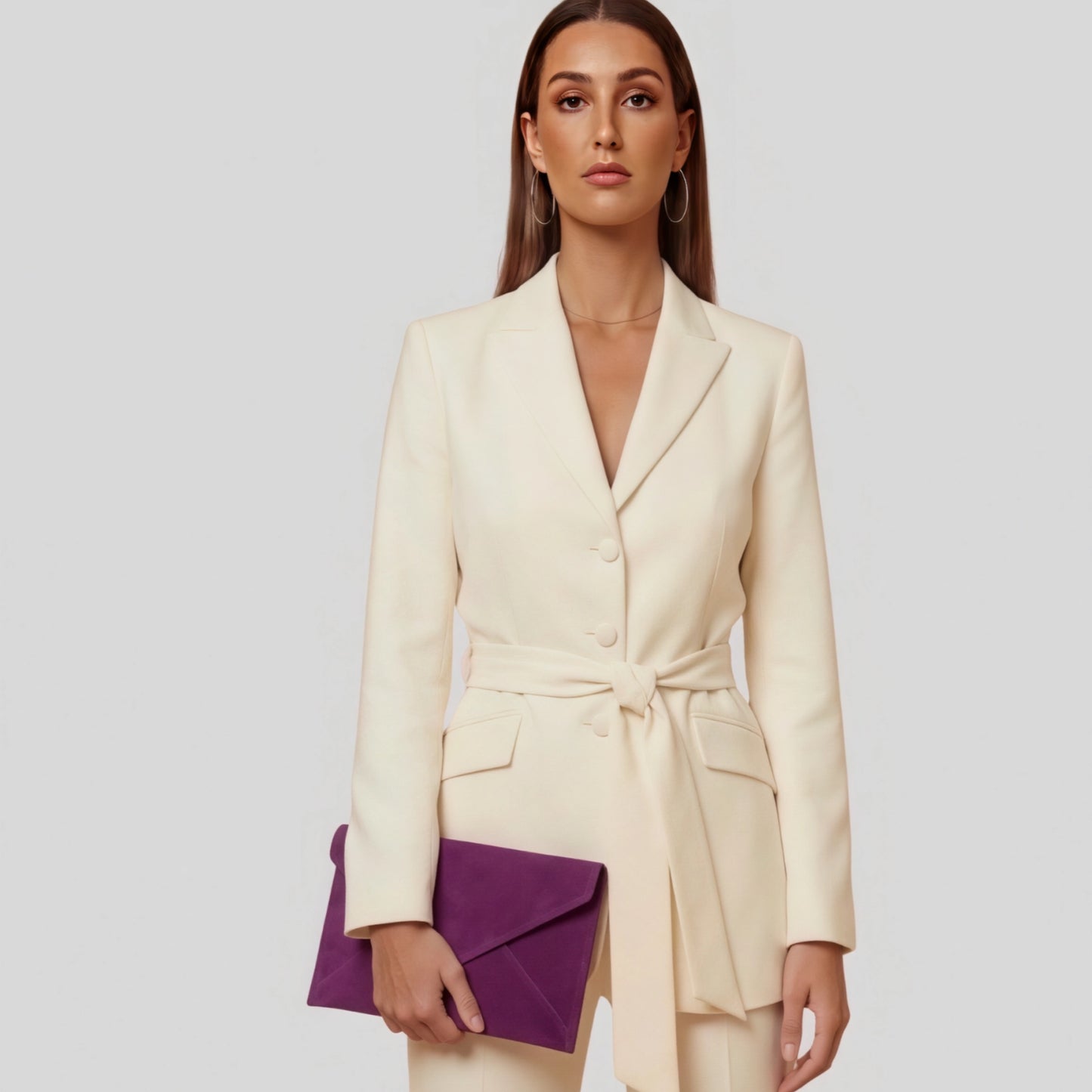 Chelsea Purple Envelope Clutch Bag