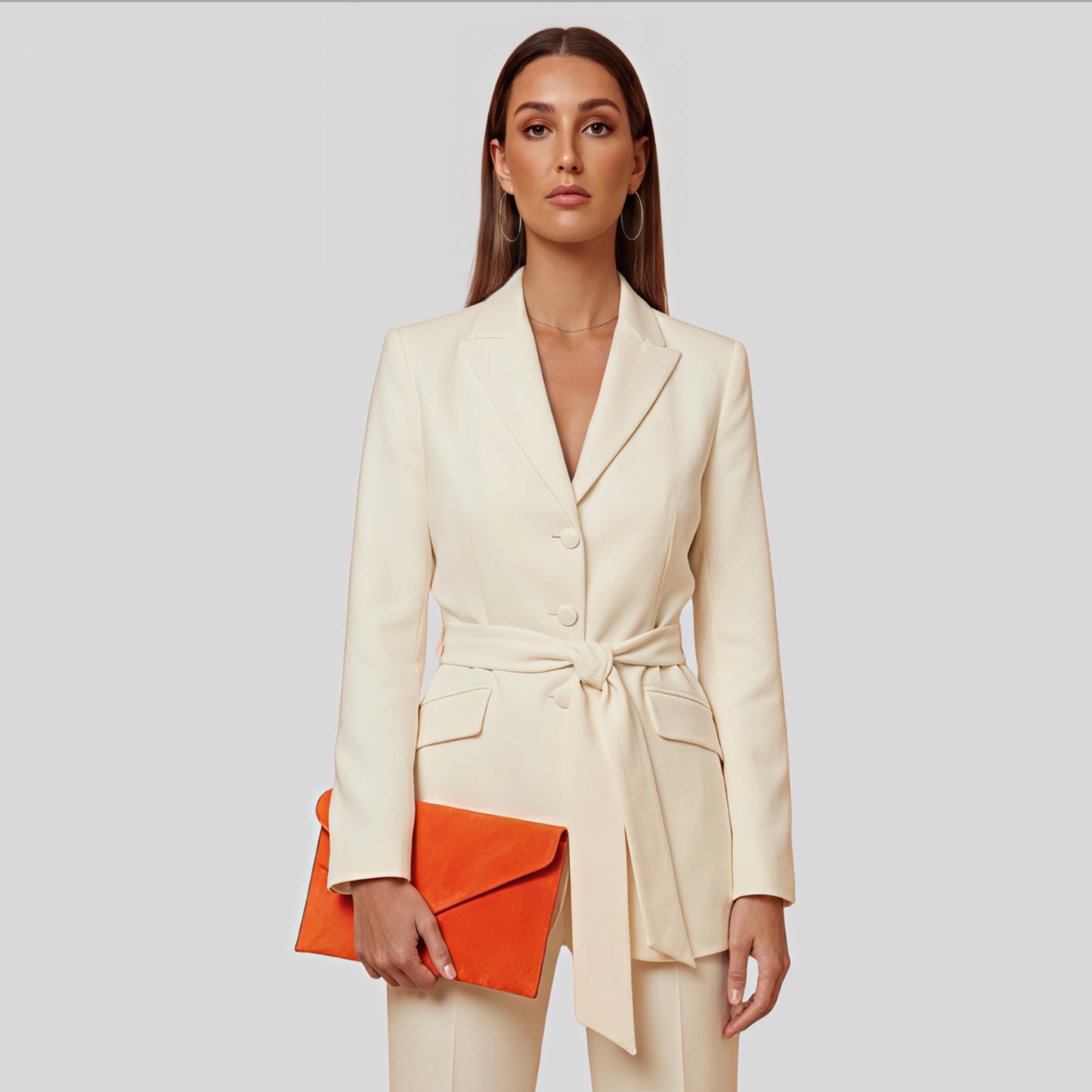 Chelsea Orange Envelope Clutch Bag