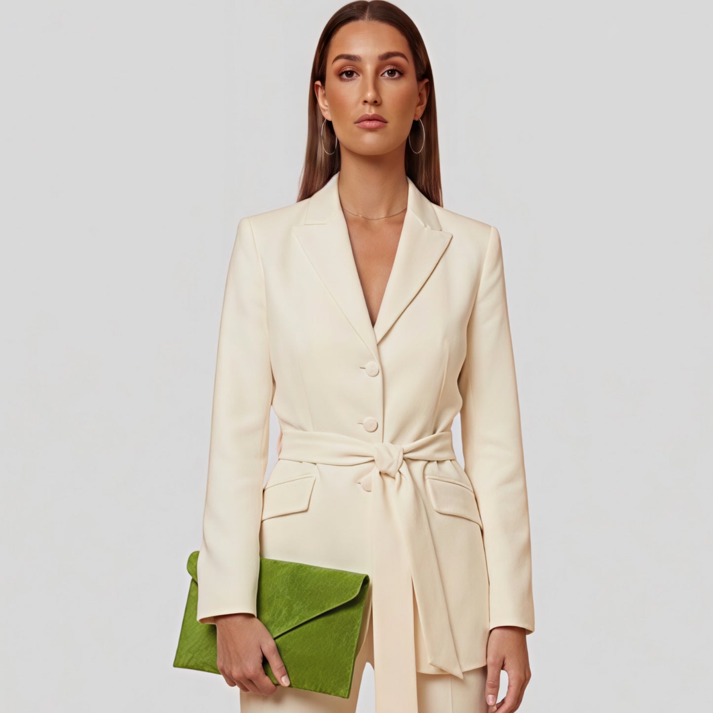Chelsea Olive Green Envelope Clutch Bag