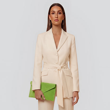 Chelsea Lime Green Envelope Clutch Bag