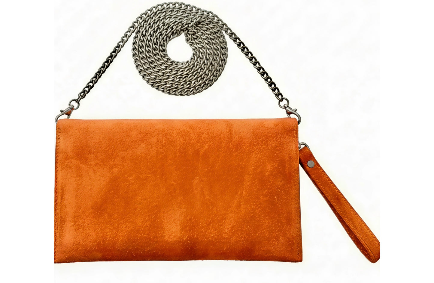 Chelsea Orange Envelope Clutch Bag