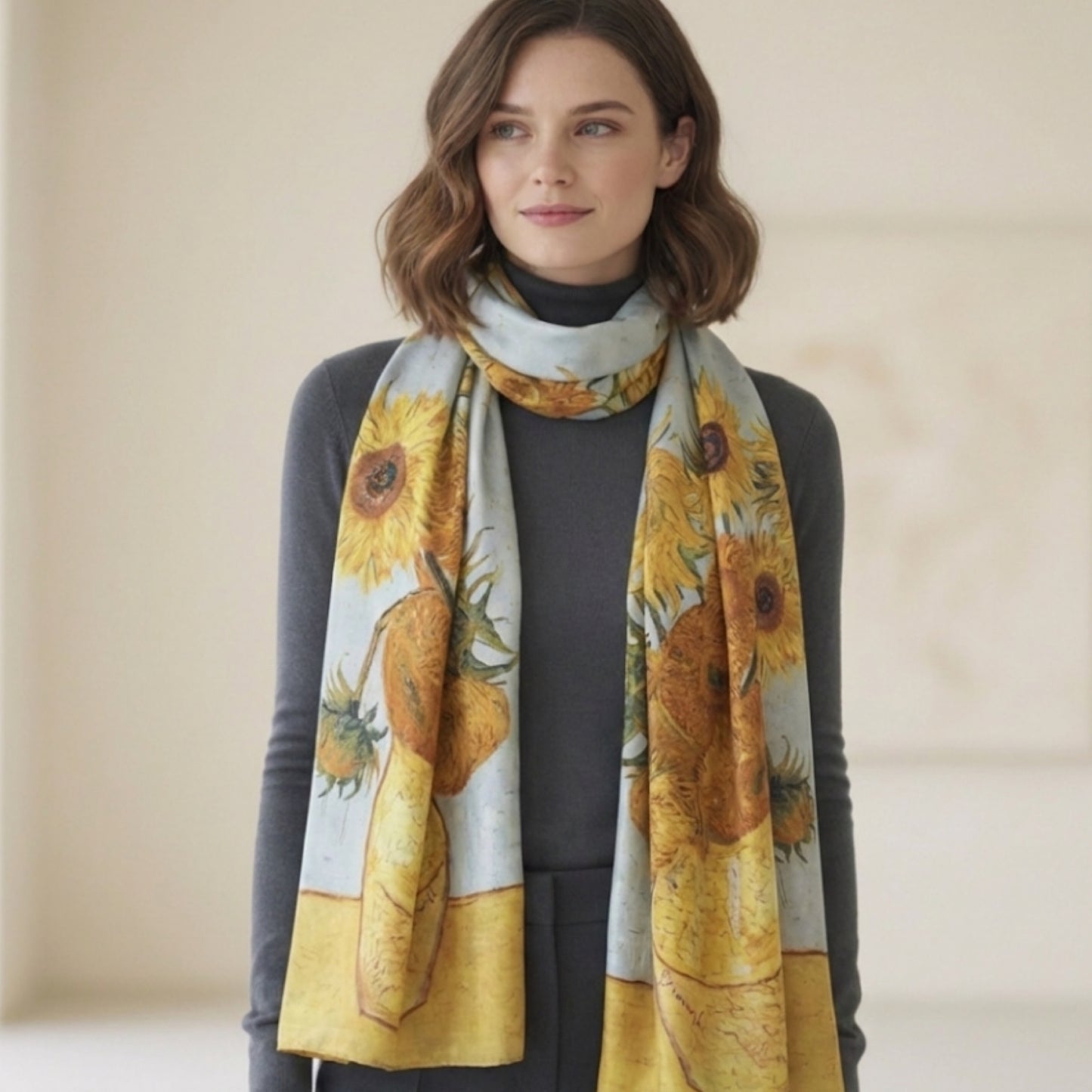 Van Gogh Sunflowers Silk Scarf