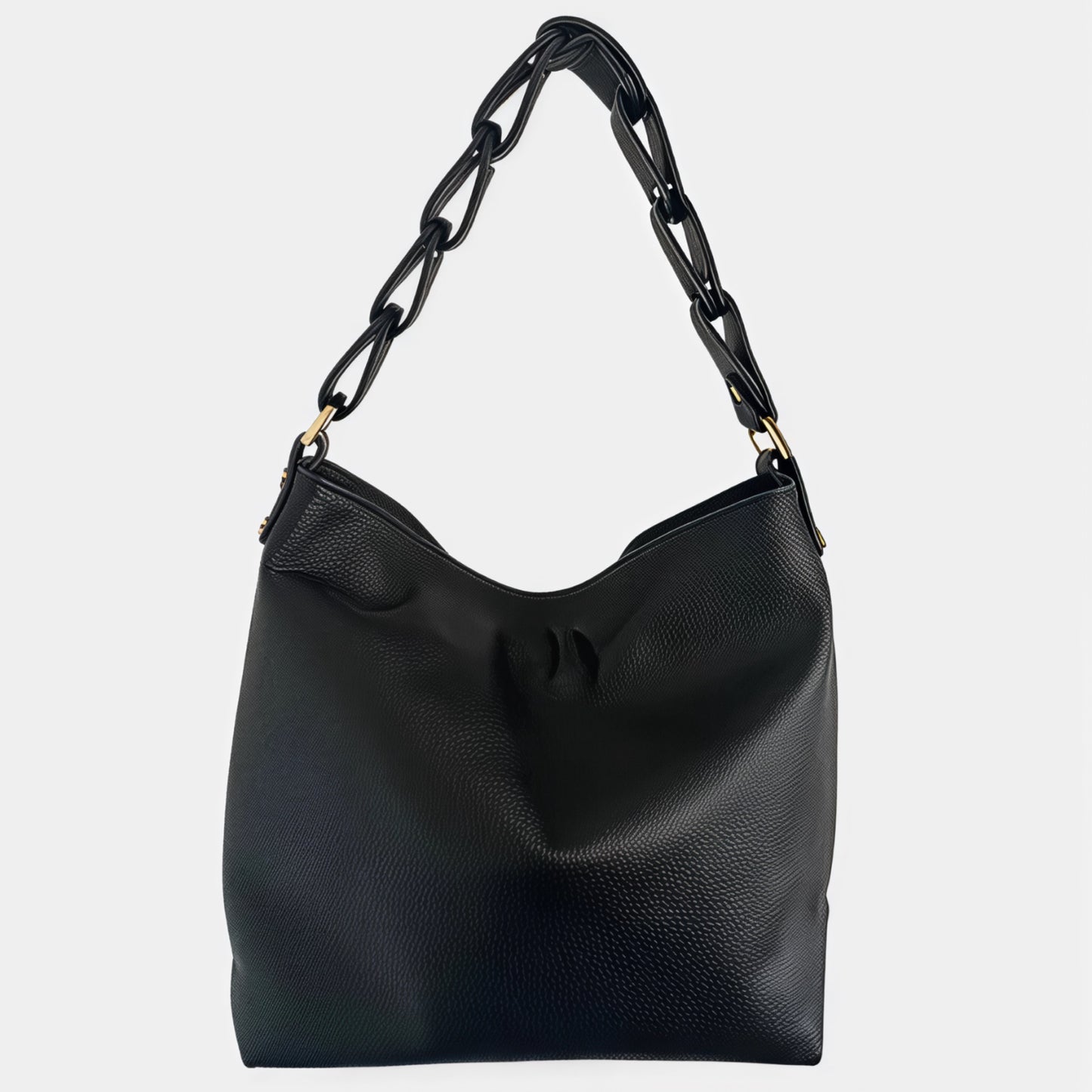 Gigi Black Hobo Leather Bag