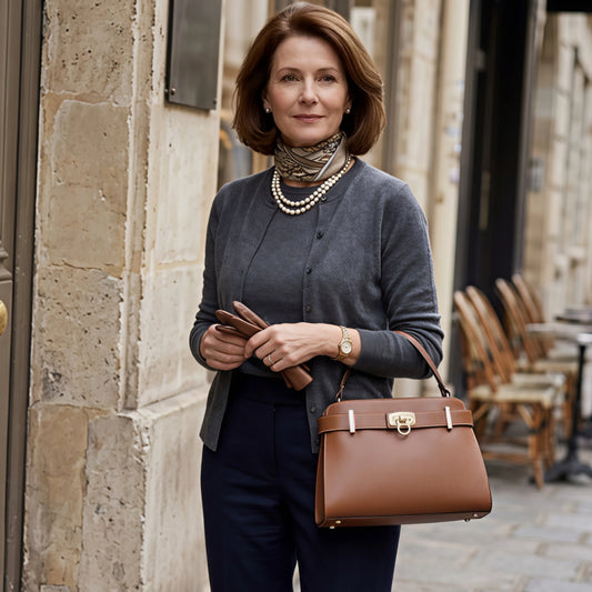 Orla Tan Belted Leather Bag