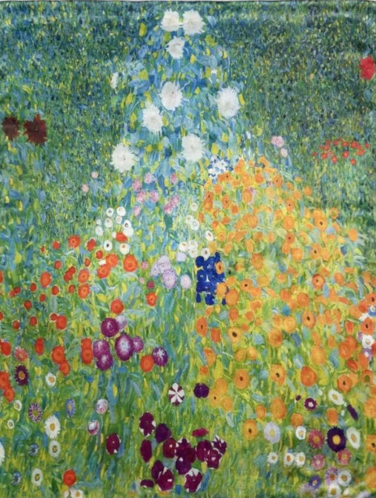 Klimt Monet Reversible Silk Scarf