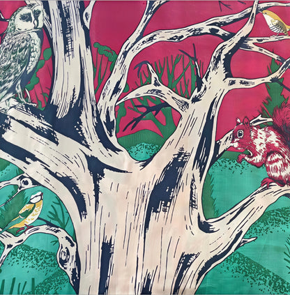 Artistic Woodland Silk Scarf