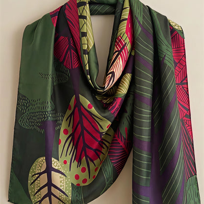 Retro Woodland Silk Scarf