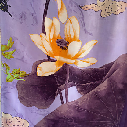 Lavender Botanical Silk Scarf