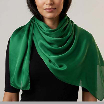 Emerald Green Silk Scarf