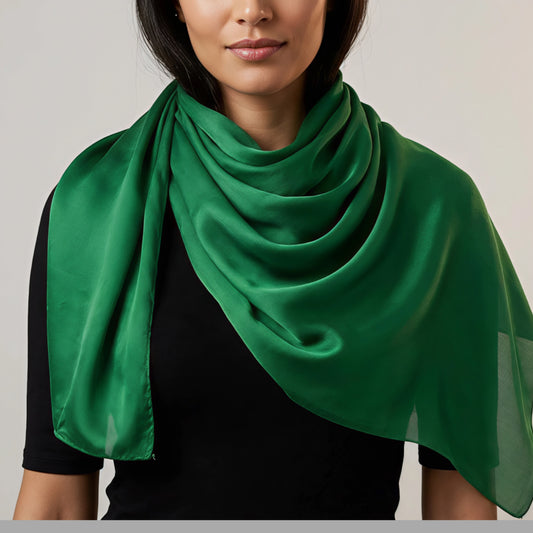 Emerald Green Silk Scarf