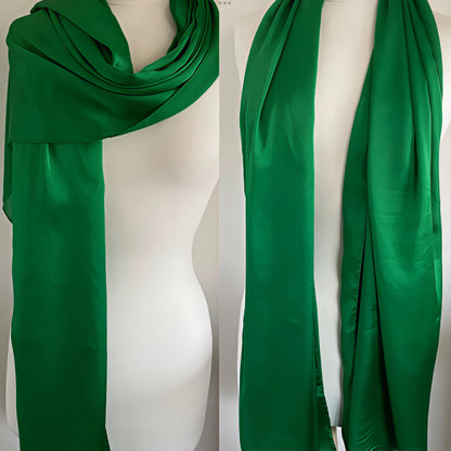 Emerald Green Silk Scarf