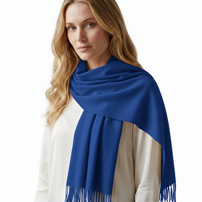 Royal Blue Cashmere Shawl