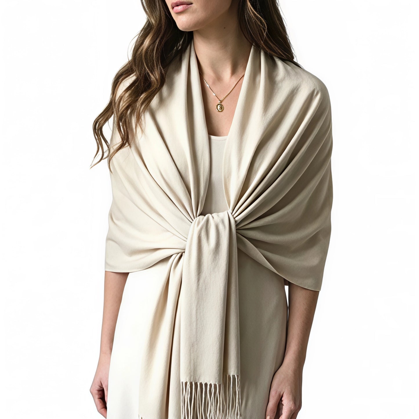 Beige Cashmere Shawl