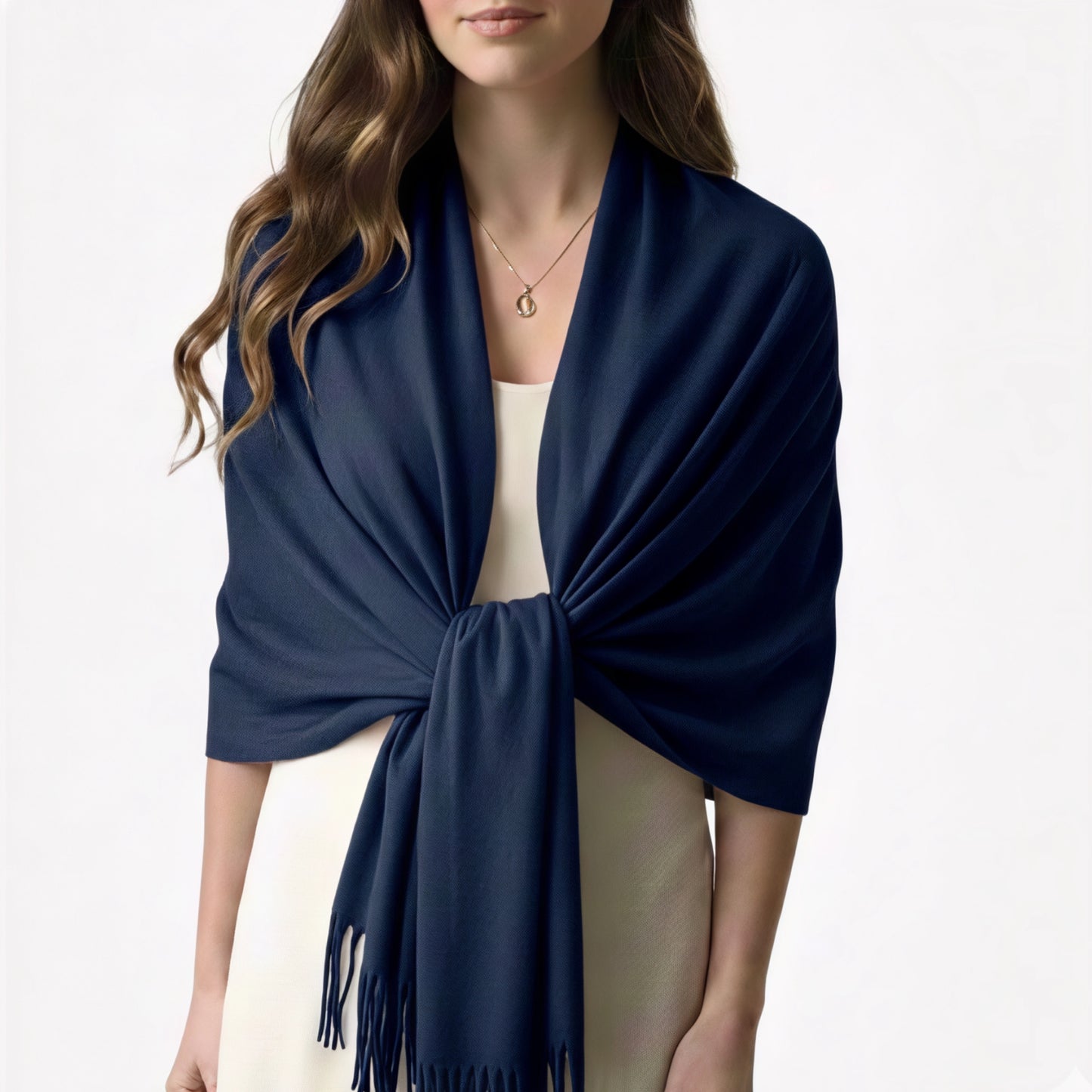 Navy Cashmere Shawl