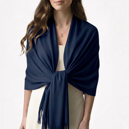 Navy Cashmere Shawl