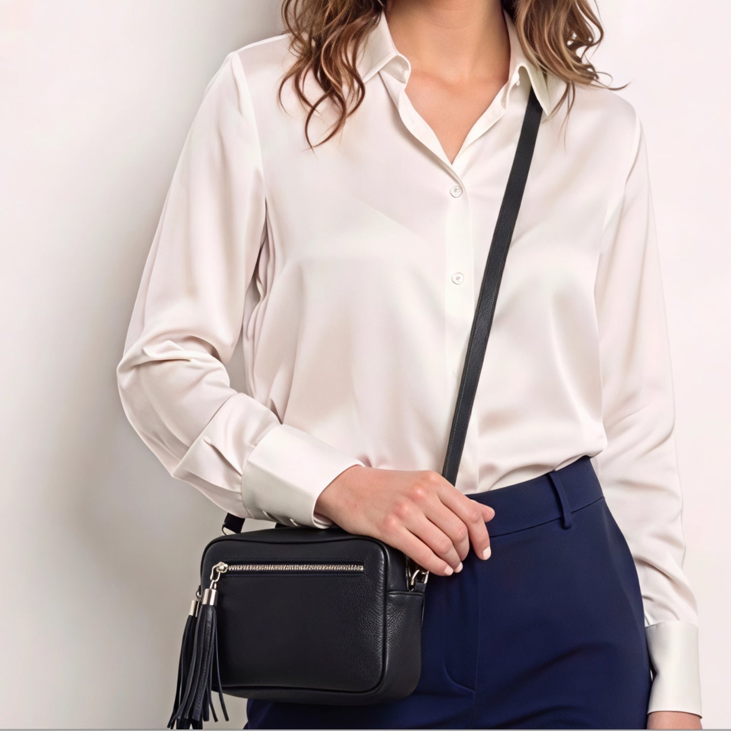 Bianca Black Leather Bag