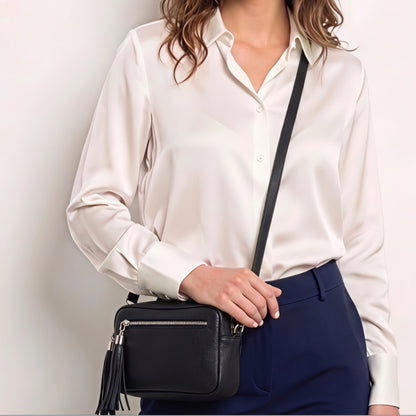 Bianca Black Leather Bag