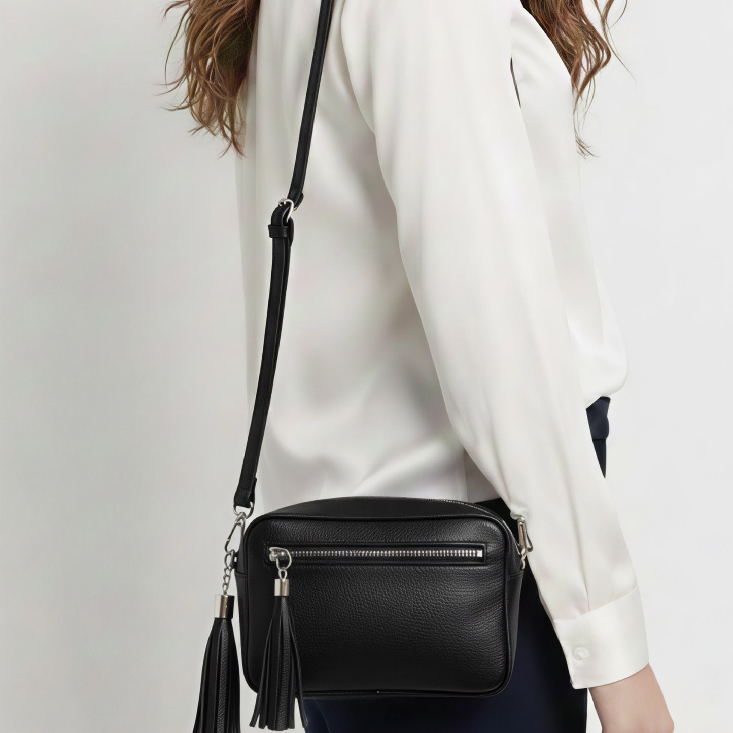 Bianca Black Leather Bag