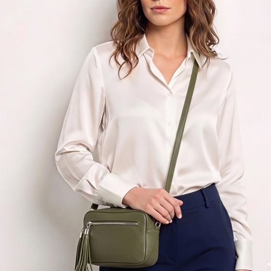 Bianca Olive Green Leather Bag