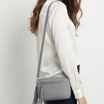 Bianca Grey Leather Bag