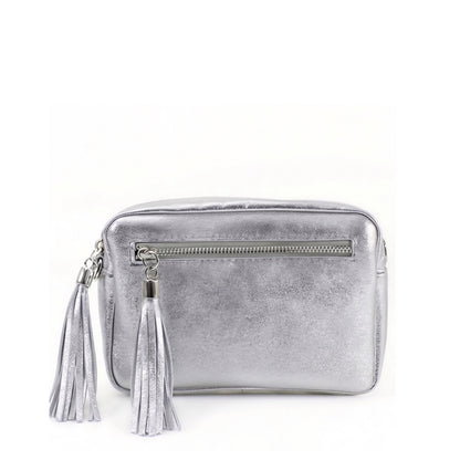 Bianca Silver Leather Bag