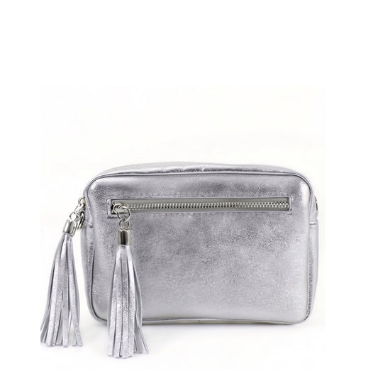 Bianca Silver Leather Bag