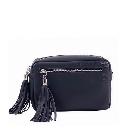 Bianca Navy Leather Bag