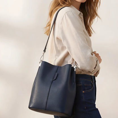 Erin Navy Leather Bag