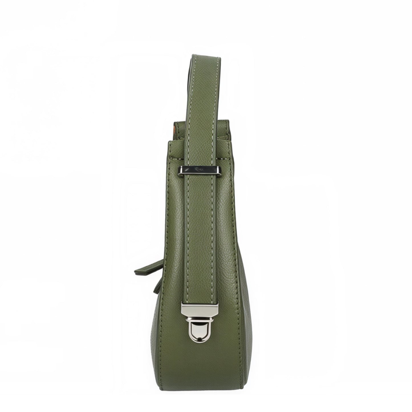 Chloe Green Curved Leather Shoulder Bag