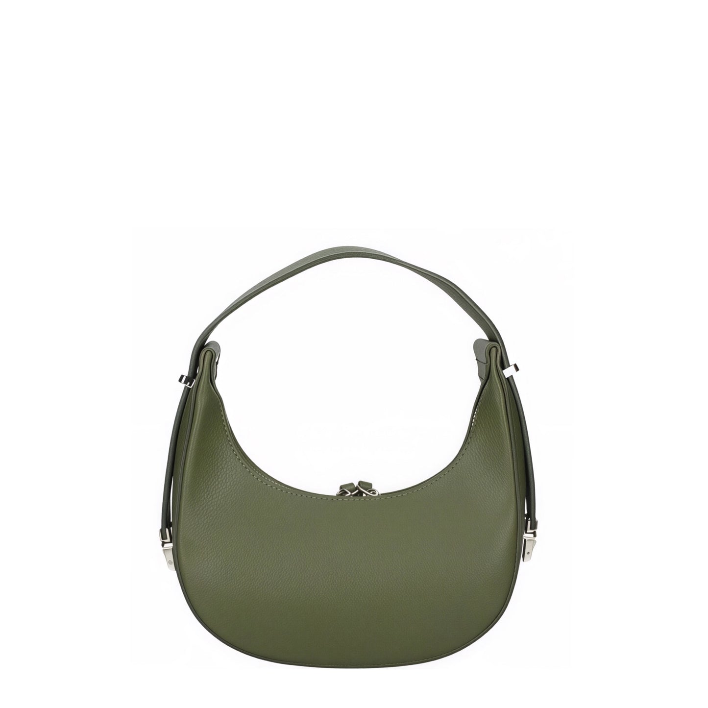 Chloe Green Curved Leather Shoulder Bag