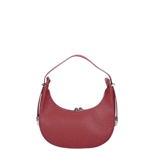 Chloe Red Curved Leather Shoulder Bag