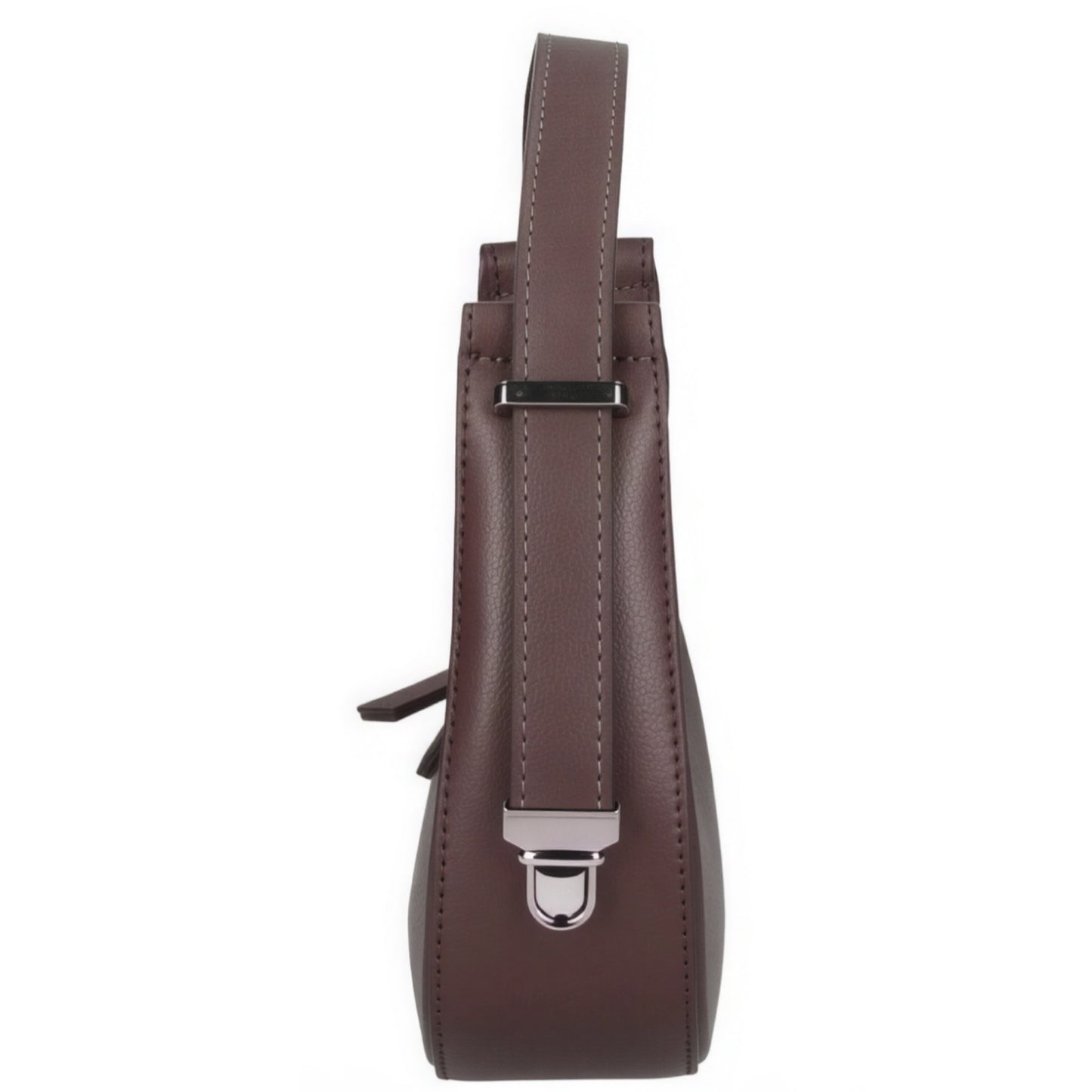 Chloe Brown Curved Leather Shoulder Bag