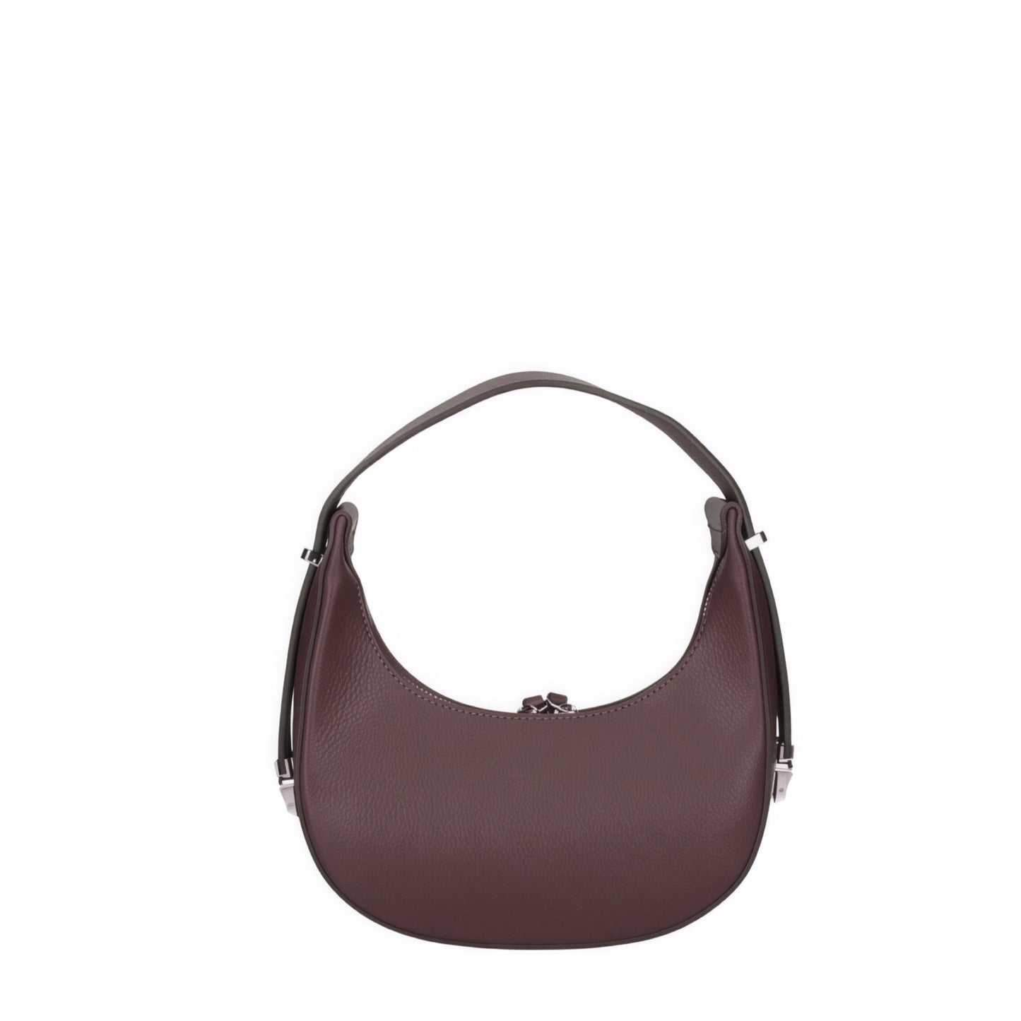 Chloe Brown Curved Leather Shoulder Bag