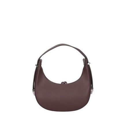 Chloe Brown Curved Leather Shoulder Bag