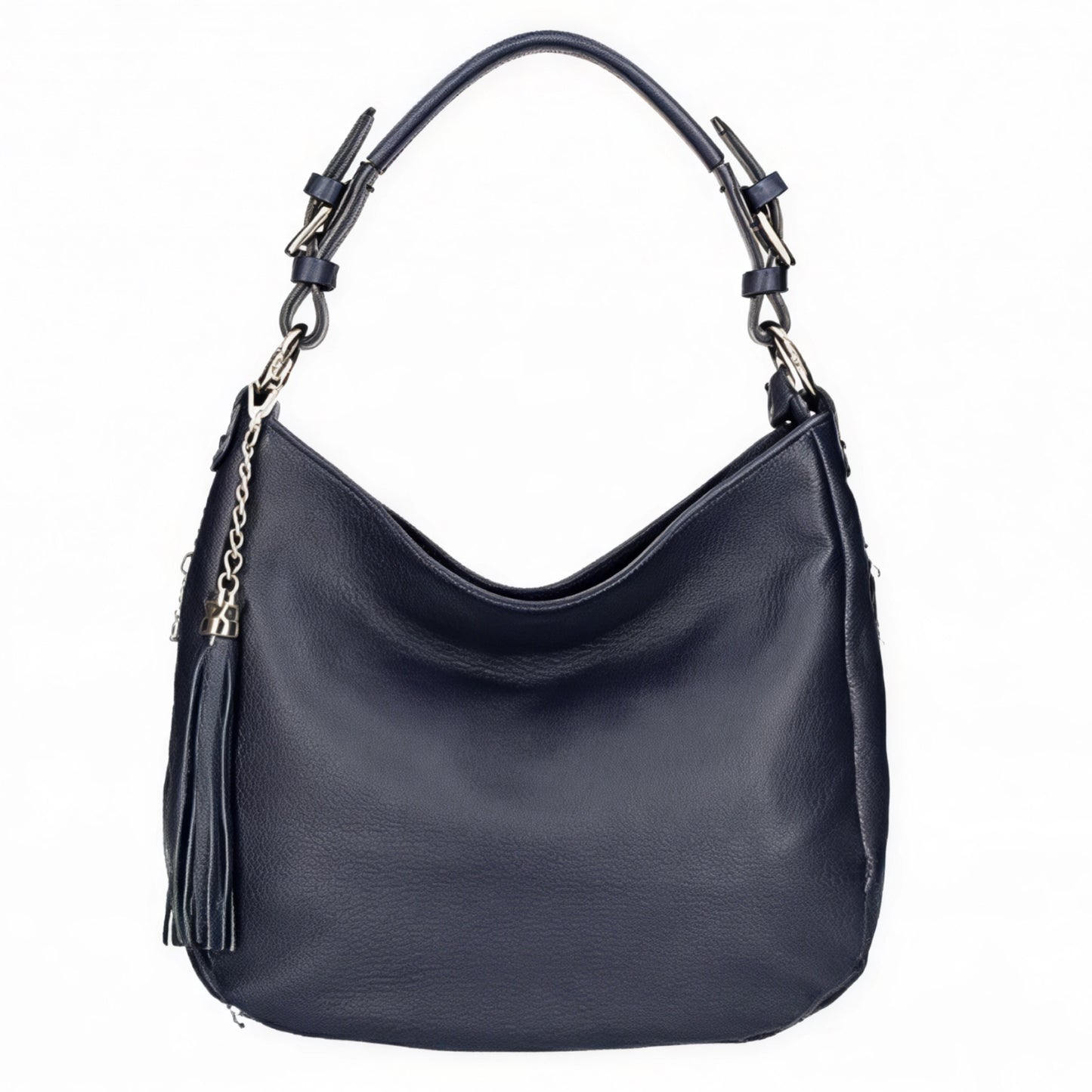 Olivia Slouchy Navy Leather Bag