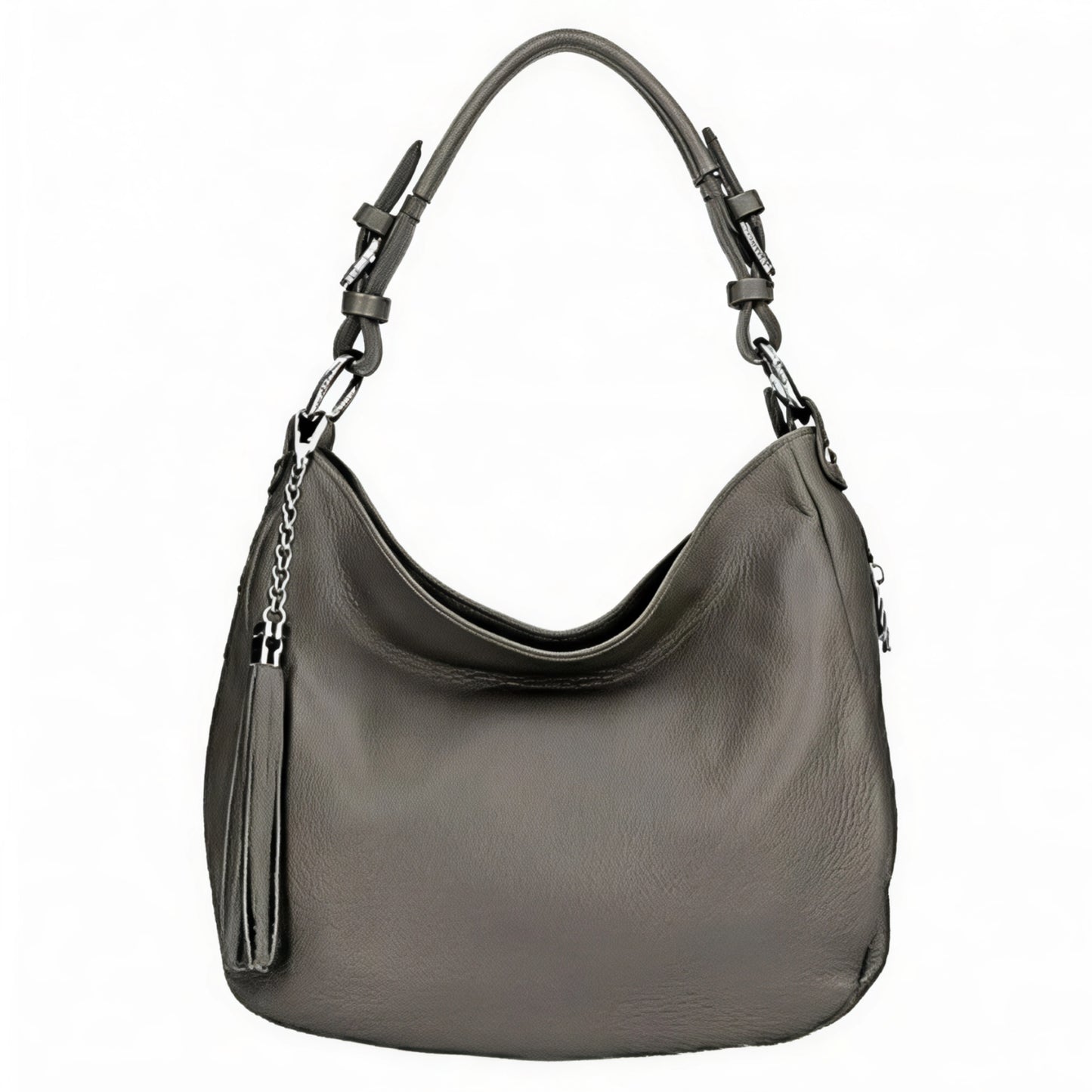 Olivia Slouchy Grey Leather Bag