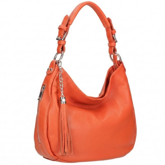 Olivia Orange Slouchy Leather Bag