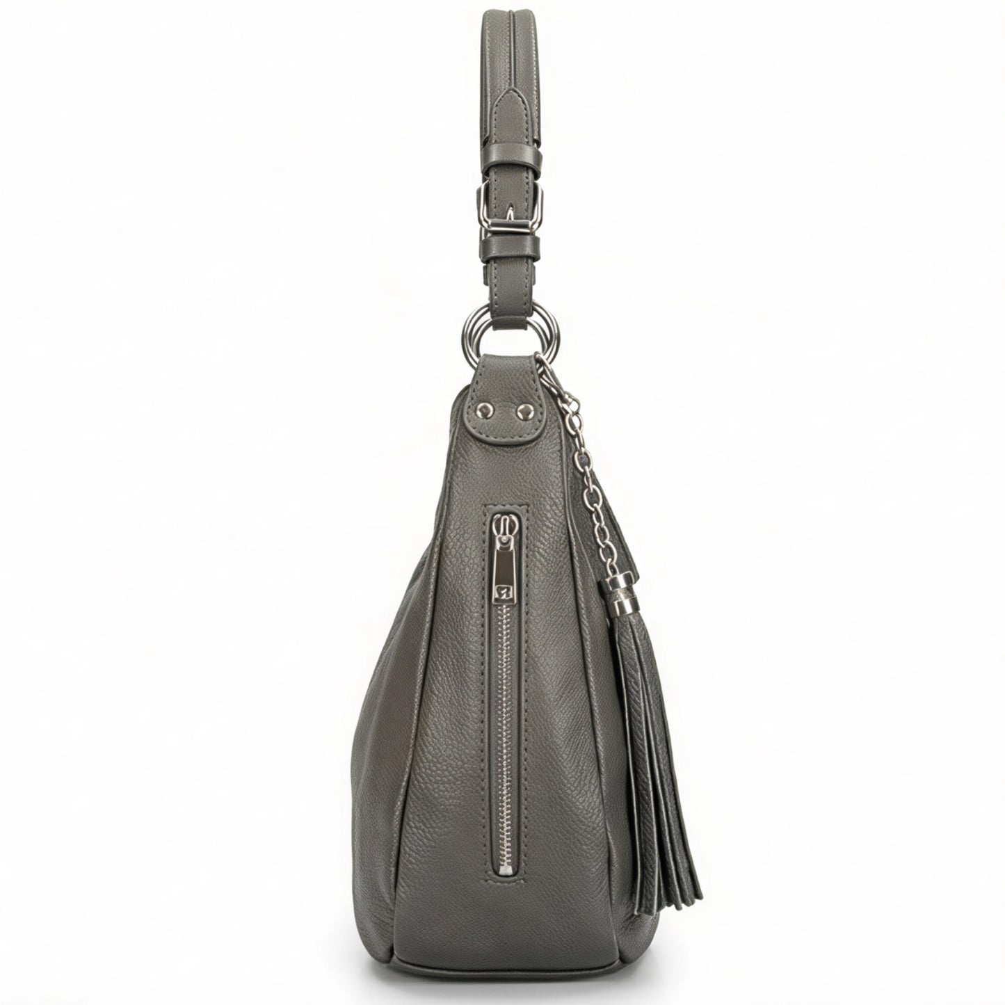 Olivia Slouchy Grey Leather Bag