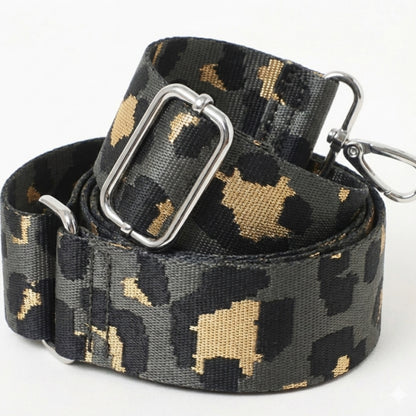 Black Animal Print Crossbody Bag Strap