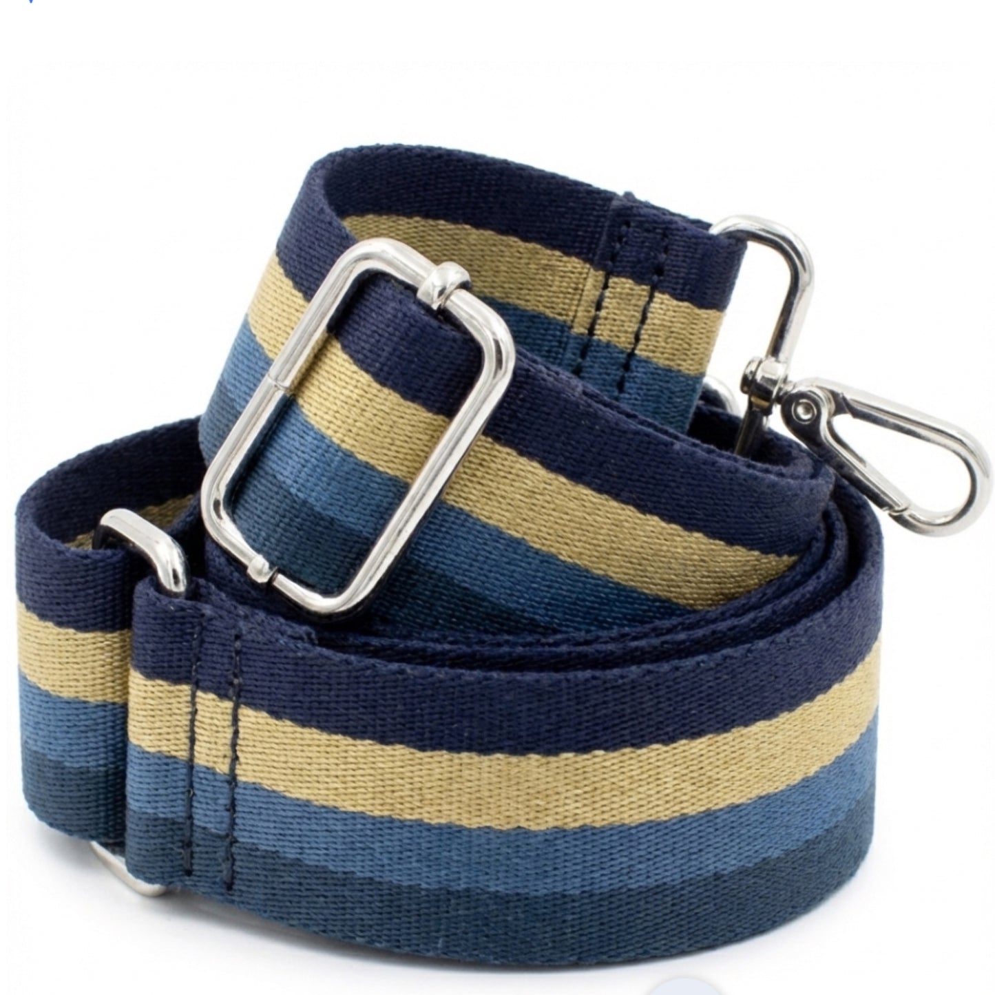 Blue Striped Crossbody Bag Strap
