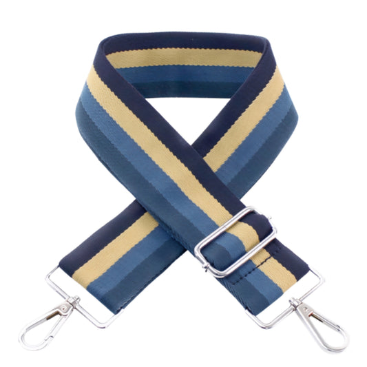 Blue Striped Crossbody Bag Strap
