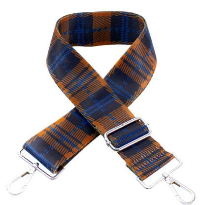 Blue Rust Tartan Crossbody Bag Strap