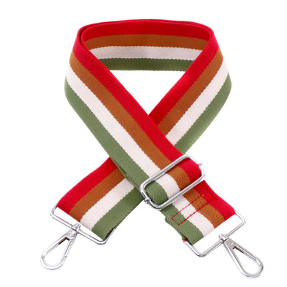Red Green Stripe Crossbody Bag Strap